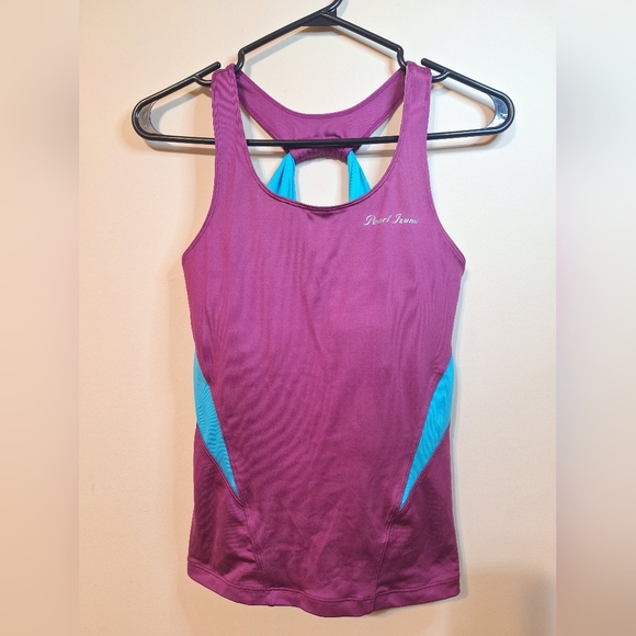 Pearl Izumi Women's Infinity Sport Tank Top Small Built-in Bra plum teal - Picture 2 of 8